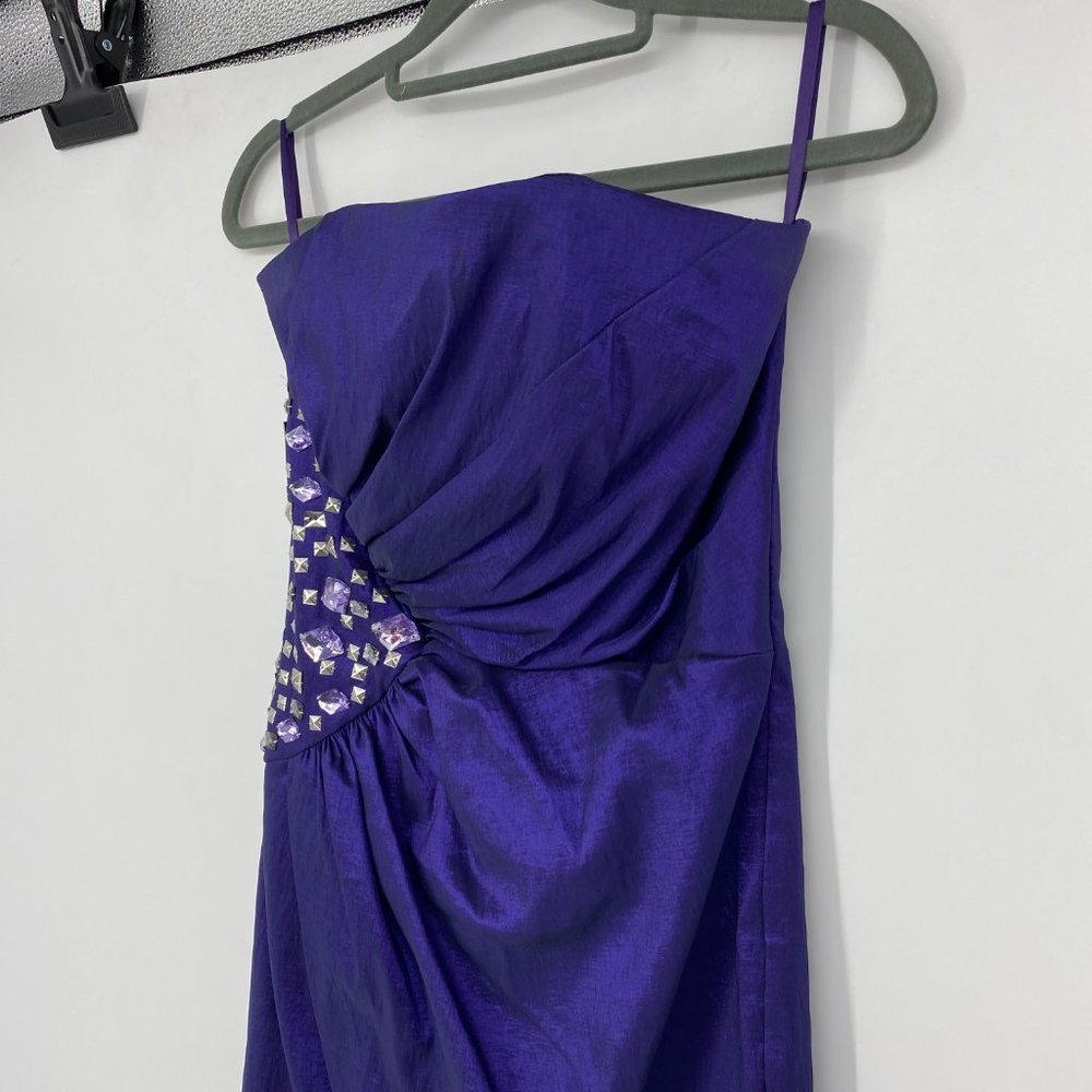CACHE | Size 4. Purple Strapless Dress 👗🔮💎